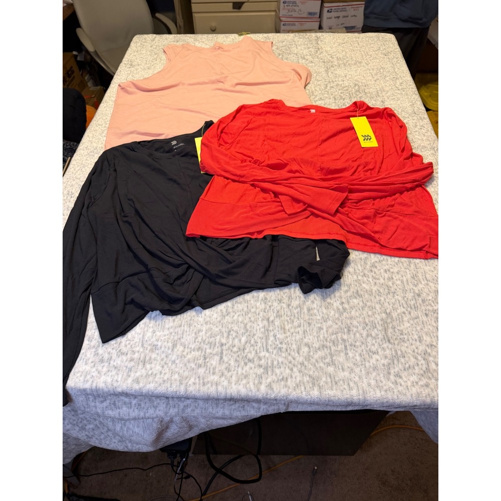 All in Motion Womens‎ 1x ahletic top bundle 2 longleeve and 1 tank NWT